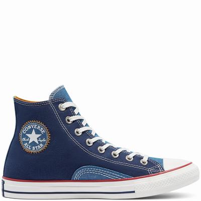 Férfi Converse Indigo Boro Chuck Taylor All Star Magasszárú Cipő CO2586947 Sötétkék/Fehér